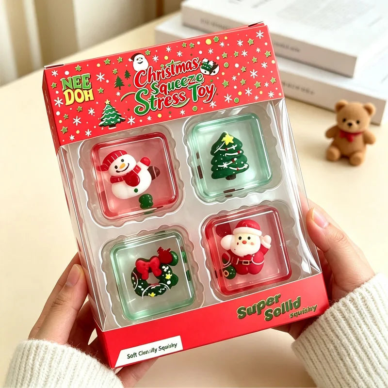 Pack de 4 mini NeeDoh – Cube Relaxant à Presser